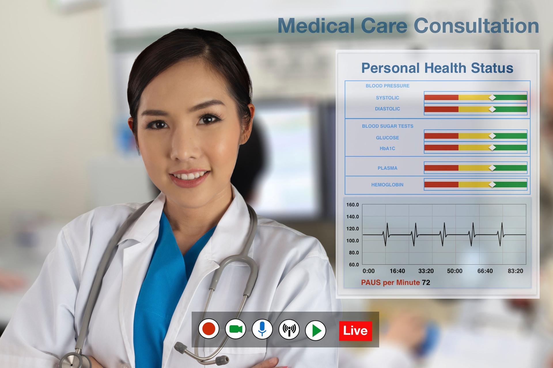 Doctors are currently providing medical consultation to patients through the computerized distance service.
